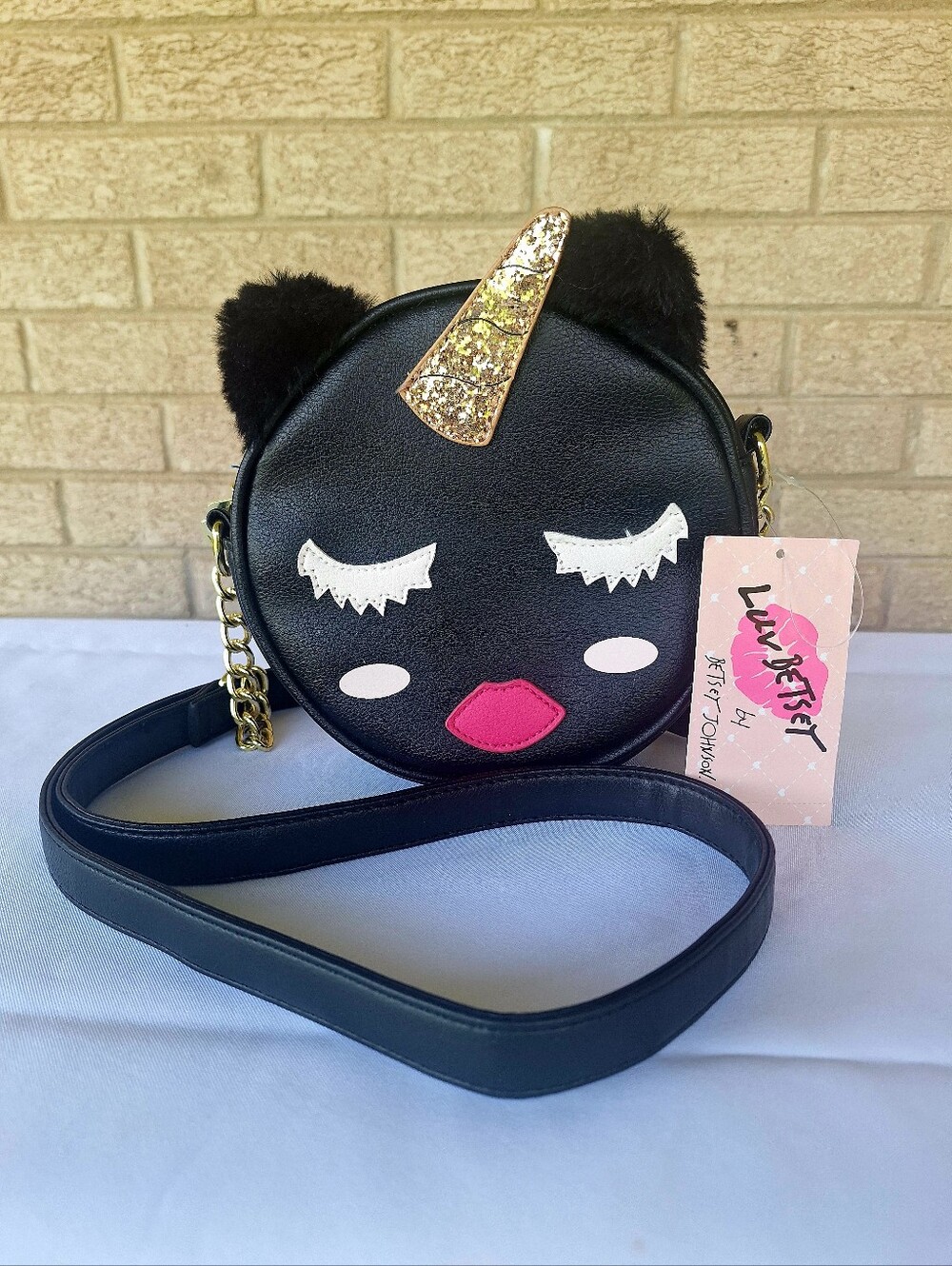 *New* Luv Betsey By Betsey Johnson Unikitty Black Crossbody